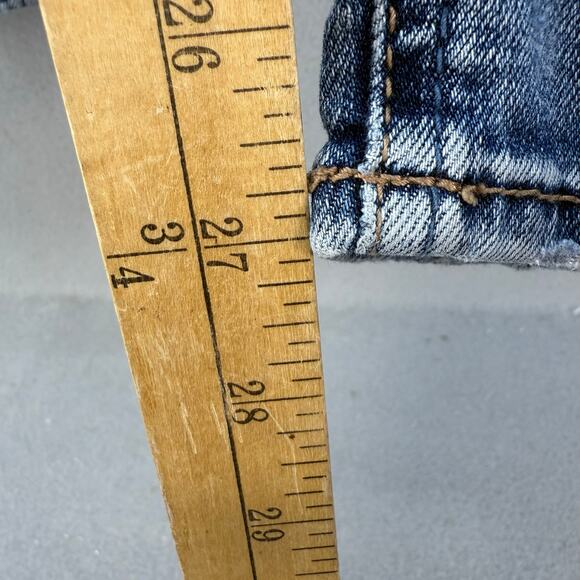 Silver Jeans Women's 26x27 (2) Blue Boyfriend Tapered Distressed Mid Rise - Picture 15 of 16